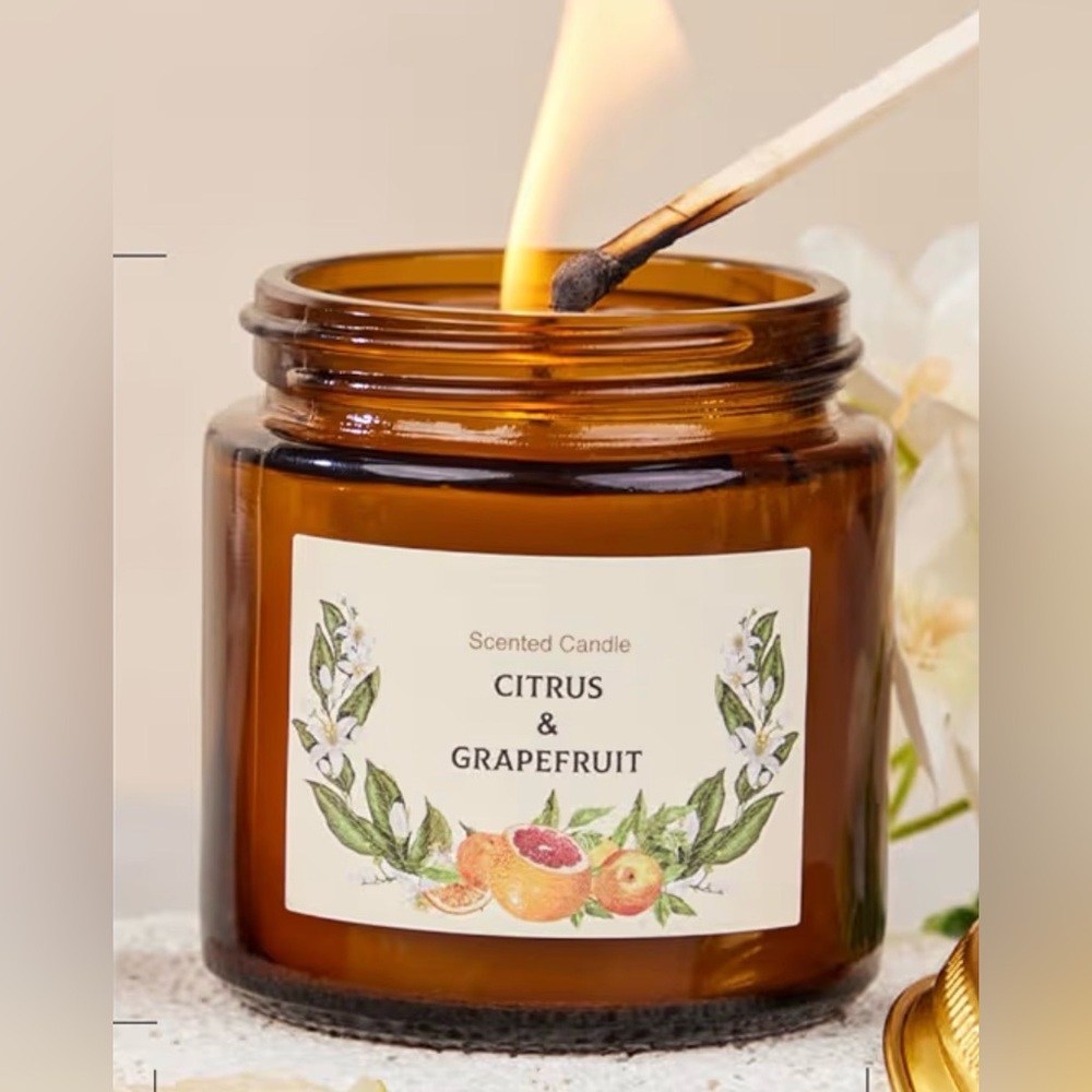 Candle Cutrus & Grapefruit Scented Candle Jar - Home Accents